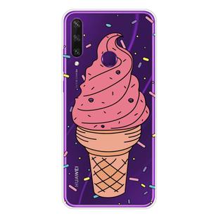 For Huawei Y6p (2020) Coloured Drawing Pattern Highly Transparent TPU Protective Case(Big Cone)