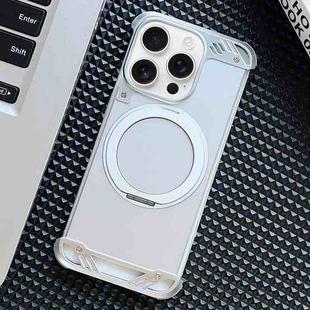 For iPhone 13 Pro Frameless Aromatherapy MagSafe Holder Phone Case(Silver)