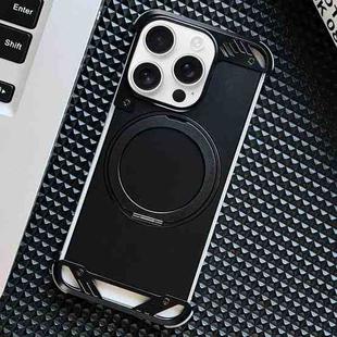 For iPhone 13 Pro Frameless Aromatherapy MagSafe Holder Phone Case(Black)