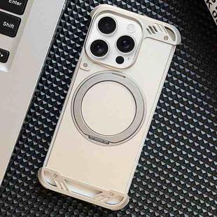 For iPhone 13 Pro Frameless Aromatherapy MagSafe Holder Phone Case(Titanium)