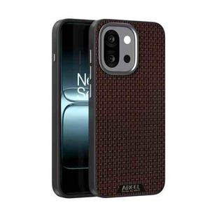 For OnePlus 13T ABEEL Ruyi Pattern 6D Micro Relief MagSafe Leather Phone Case(Brown)