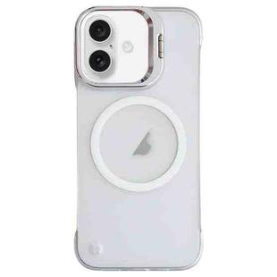 For iPhone 16 Ultra-thin Transparent MagSafe Magnetic Frameless Lens Holder Phone Case