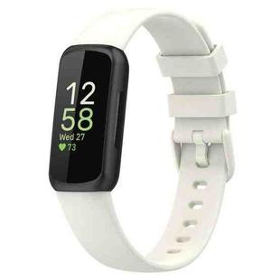 For Fitbit Inspire 3 xDfind Solid Color Silicone Watch Band, Size:S(Apricot)