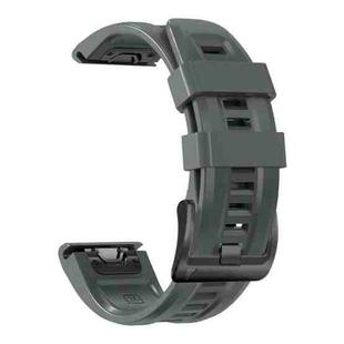 For Gamin 22mm xDfind Silicone Sport Pure Color Watch Band(Charcoal Grey)
