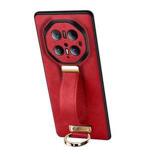 For Huawei Mate 70 RS Ultimate SULADA PC Hybrid Leather Texture Skin Feel Precise Hole Phone Case(Red)