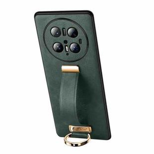 For Huawei Mate 70 Pro / Mate 70 Pro+ SULADA PC Hybrid Leather Texture Skin Feel Precise Hole Phone Case(Green)