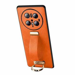 For Huawei Mate 70 Pro / Mate 70 Pro+ SULADA PC Hybrid Leather Texture Skin Feel Precise Hole Phone Case(Orange)