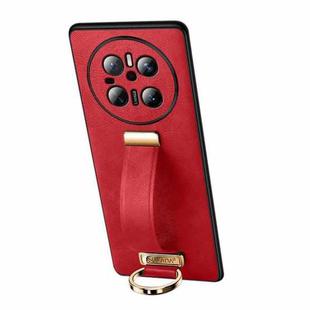 For Huawei Mate 70 SULADA PC Hybrid Leather Texture Skin Feel Precise Hole Phone Case(Red)