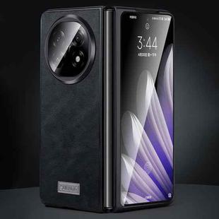For OPPO Find N5 SULADA Shockproof TPU Hybrid Handmade Leather Phone Case(Black)