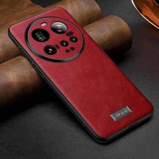 For Xiaomi 15 Ultra SULADA Shockproof TPU Hybrid Handmade Leather Phone Case(Red)