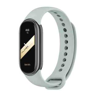 For Xiaomi Smart Band 9 / 9 NFC / 8 / 8 NFC xDfind Metal Buckle Solid Color Silicone Watch Band(Aqua)