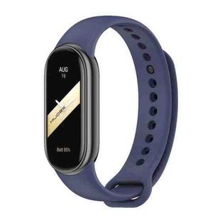For Xiaomi Smart Band 9 / 9 NFC / 8 / 8 NFC xDfind Metal Buckle Solid Color Silicone Watch Band(Midnight Blue)