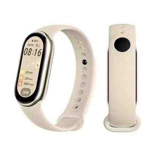 For Xiaomi Smart Band 10 / 9 / 8 xDfind Metal Buckle Solid Color Silicone Watch Band(Quiet White)