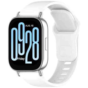 For Redmi Watch 5 Active / Watch 5 Lite xDfind Solid Color Reverse Buckle Silicone Watch Band(White)