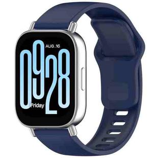For Redmi Watch 5 Active / Watch 5 Lite xDfind Solid Color Reverse Buckle Silicone Watch Band(Dark Blue)