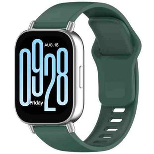 For Redmi Watch 5 Active / Watch 5 Lite xDfind Solid Color Reverse Buckle Silicone Watch Band(Pine Green)