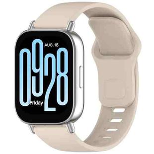 For Redmi Watch 5 Active / Watch 5 Lite xDfind Solid Color Reverse Buckle Silicone Watch Band(Ivory White)