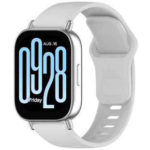 For Redmi Watch 5 Active / Watch 5 Lite xDfind Solid Color Reverse Buckle Silicone Watch Band(Grey)