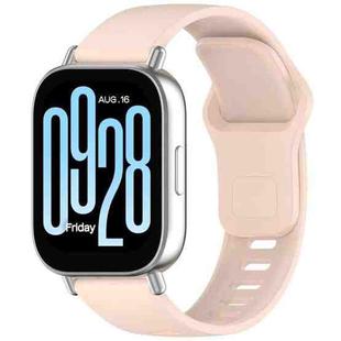 For Redmi Watch 5 Active / Watch 5 Lite xDfind Solid Color Reverse Buckle Silicone Watch Band(Pink)