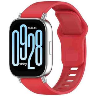 For Redmi Watch 5 Active / Watch 5 Lite xDfind Solid Color Reverse Buckle Silicone Watch Band(Red)