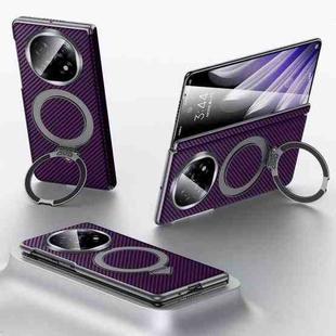 For OPPO Find N5 SULADA Kevlar Texture MagSafe Magnetic Holder Phone Case(Purple)
