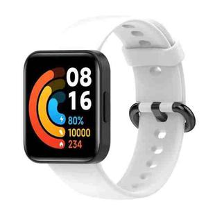 For Redmi Watch 2 xDfind Solid Color Silicone Integrated Watch Band(White)
