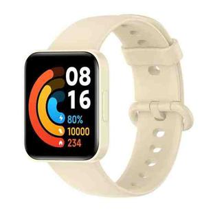 For Redmi Watch 2 xDfind Solid Color Silicone Integrated Watch Band(Dream White)