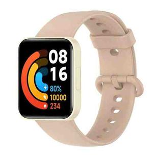 For Redmi Watch 2 xDfind Solid Color Silicone Integrated Watch Band(Light Pink)