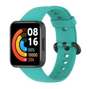 For Redmi Watch 2 xDfind Solid Color Silicone Integrated Watch Band(Cyan)