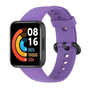 For Redmi Watch 2 xDfind Solid Color Silicone Integrated Watch Band(Purple)