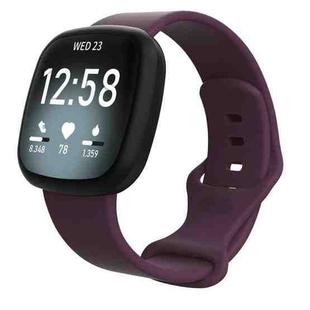 For Fitbit Versa 4 / Versa 3 / Sense2 / Sense xDfind Silicone Watch Band, Size:S(Dark Purple)