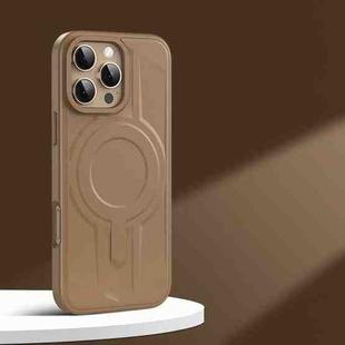 For iPhone 13 Pro Armor MagSafe Magnetic TPU Hybrid PC Phone Case(Desert Gold)