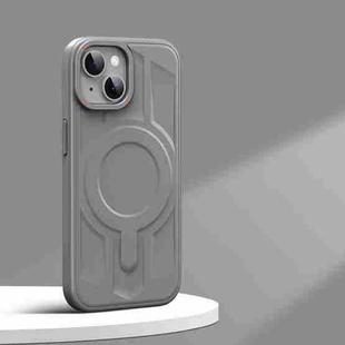For iPhone 13 Armor MagSafe Magnetic TPU Hybrid PC Phone Case(Shallow Grey)