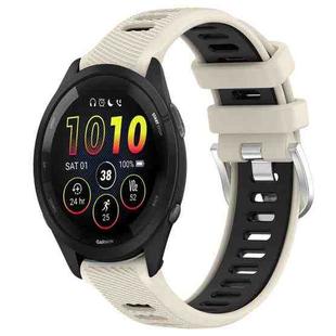 For Garmin 26mm xDfind Sports Two-Color Steel Buckle Silicone Watch Band(Starlight+Black)
