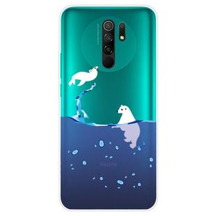 For Xiaomi Redmi 9 Coloured Drawing Pattern Highly Transparent TPU Protective Case(Seal)