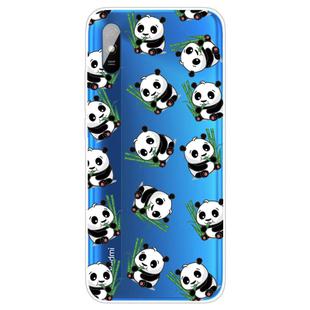 For Xiaomi Redmi 9A Coloured Drawing Pattern Highly Transparent TPU Protective Case(Panda)