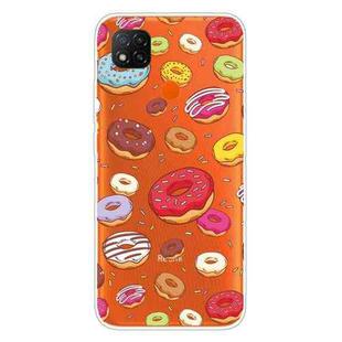 For Xiaomi Redmi 9C Coloured Drawing Pattern Highly Transparent TPU Protective Case(Donuts)