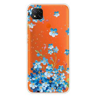 For Xiaomi Redmi 9C Coloured Drawing Pattern Highly Transparent TPU Protective Case(Star Flower)