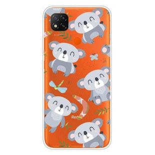 For Xiaomi Redmi 9C Coloured Drawing Pattern Highly Transparent TPU Protective Case(Koala)