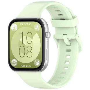 For Huawei Watch Fit3 xDfind Colorful Buckle Silicone Sports Watch Band(Green)