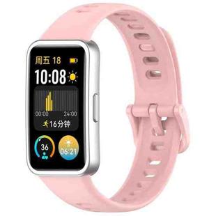 For Huawei Band 10 / 9 / 8 xDfind Nail Button Glossy Silicone Watch Band(Pink)