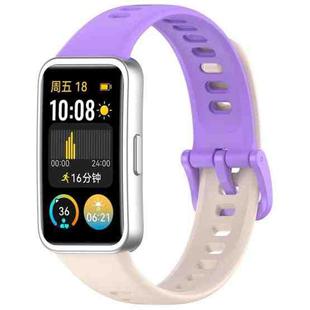 For Huawei Band 10 / 9 / 8 xDfind Nail Button Glossy Silicone Watch Band(Starlight Purple)