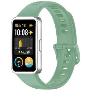 For Huawei Band 10 / 9 / 8 xDfind Nail Button Glossy Silicone Watch Band(Dark Green)