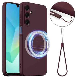 For Samsung Galaxy A35 5G Shockproof Silicone Magsafe Phone Case(Plum Color)