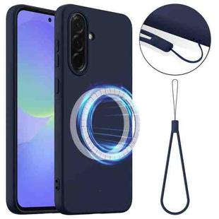 For Samsung Galaxy A36 / A56 5G Shockproof Silicone Magsafe Phone Case(Navy Blue)