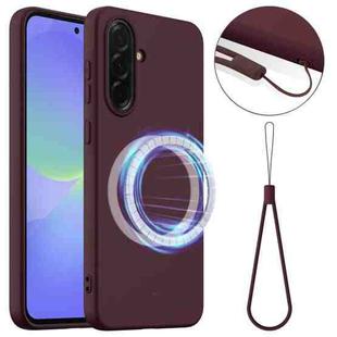 For Samsung Galaxy A36 / A56 5G Shockproof Silicone Magsafe Phone Case(Plum Color)
