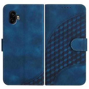 For Samsung Galaxy XCover7 Pro Elephant Head Embossed Phone Leather Case with Lanyard(Royal Blue)