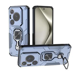For Huawei Pura 70 Pro Metal Kickstand TPU Hybrid PC Phone Case(Blue)