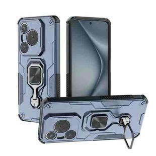 For Huawei Pura 70 Metal Kickstand TPU Hybrid PC Phone Case(Blue)
