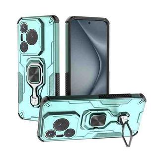 For Huawei Pura 70 Metal Kickstand TPU Hybrid PC Phone Case(Green)